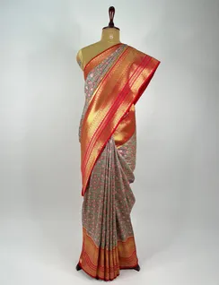 Grey Kanjivaram Silk Saree2