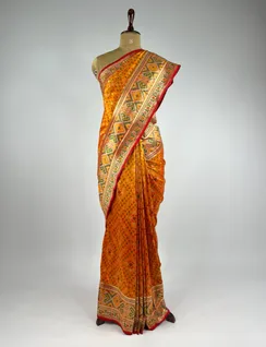 Mustard Patola Silk Saree2