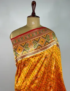 Mustard Patola Silk Saree3