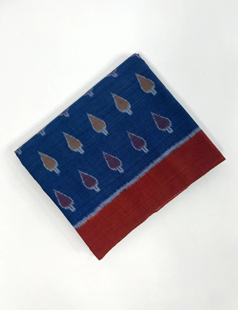 Ink Blue Orissi Ikat Cotton Saree1