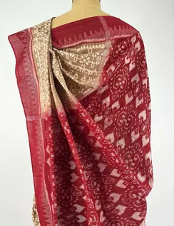 Beige Orissi Cotton Ikat Saree4