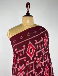 Maroon Orissi Cotton Ikat Saree3