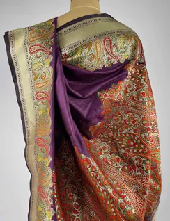 Magenta Banarasi Silk4