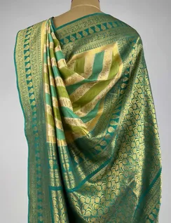 Green Hand Painted Soft Silk Saree4