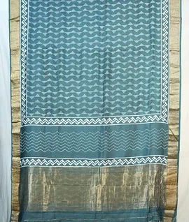 dark-grey-muslin-silk-block-printed-zari-border-saree-hny0541-hny0541-b