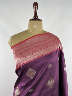 Maroon color Kanjivaram silk saree3