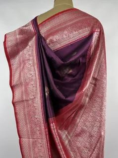 Maroon color Kanjivaram silk saree4