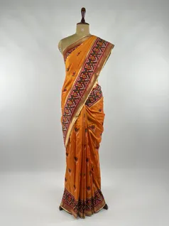 Mustard color Patola silk saree2