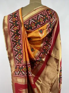 Mustard color Patola silk saree4