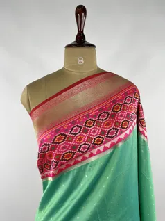 Rama Green color Patola silk saree3