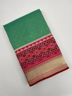 Rama Green color Patola silk saree1