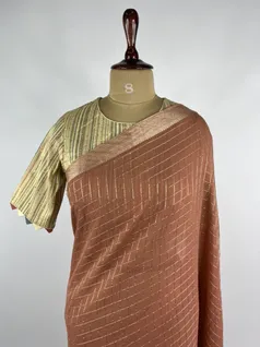 Rust color Georgette Silk saree3