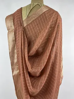 Rust color Georgette Silk saree4