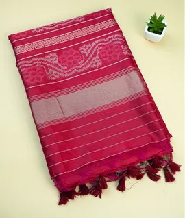 tomato-red-colour-vegan-dupion-silk-ikat-weave-saree-hny0552-hny0552-a