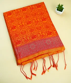 orange-colour-vegan-dupion-silk-ikat-weave-saree-hny0554-hny0554-a