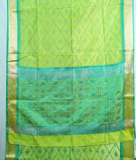 green-colour-vegan-dupion-silk-ikat-weave-saree-hny0558-hny0558-b