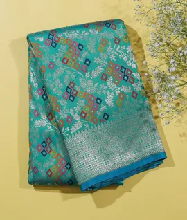 turquoise-colour-banarasi-vegan-silk-zari-weaving-saree-hny0577-hny0577-a