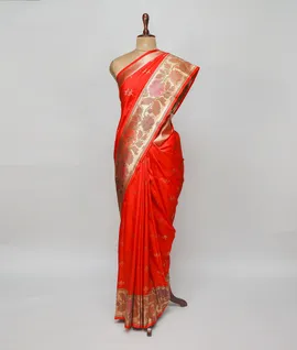 orange-colour-banarasi-vegan-silk-tissue-zari-border-sari-hny0583-hny0583-b