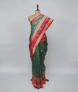 bottle-green-colour-kanjivaram-tissue-vegan-silk-meenakari-border-saree-hny0587-hny0587-b