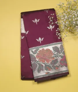 maroon-colour-banarasi-vegan-silk-tissue-zari-border-sari-hny0591-hny0591-a