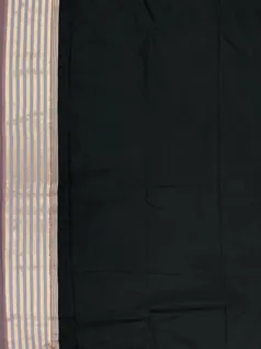 Black color fancy Banarasi silk saree5