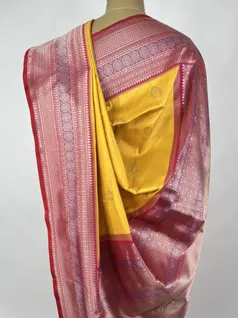 Yellow color Kanjivaram silk saree4