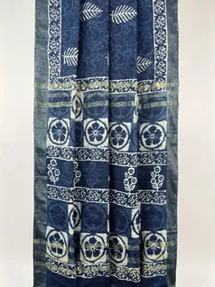 indigo-color-blended-vegan-tussar-saree-hny0359-b