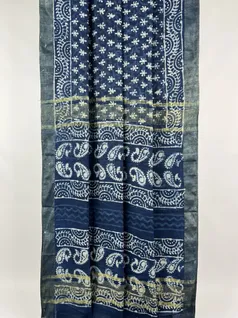 indigo-color-blended-vegan-tussar-saree-hny0361-b