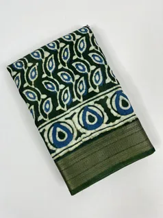 organic-green-color-dabu-print-on-vegan-silk-saree-hny0438-a