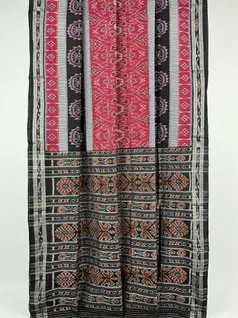 Black color hand made pure cotton Orissi ikat saree2