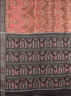 Maroon color hand made pure cotton Orissi ikat saree3