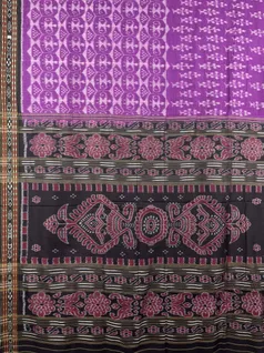 Purple color hand made pure cotton Orissi ikat saree3