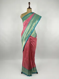 Pink color Kanjivaram silk saree2