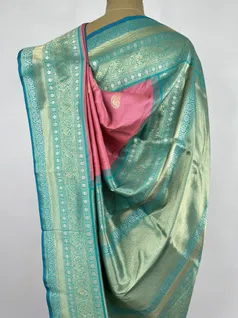 Pink color Kanjivaram silk saree4