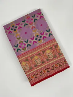 Lavendar color Patola silk saree1