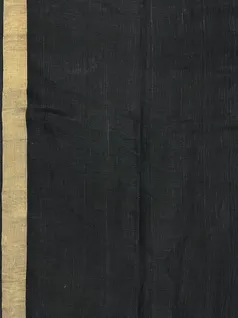 Black color Pure Linen Jamadani saree4