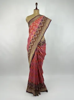 shaded-pink-magenta-bandhani-gerogette-silk-saree-hny0321-b