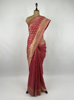 red-color-lehriya-bandhani-georgette-silk-saree-hny0323-b