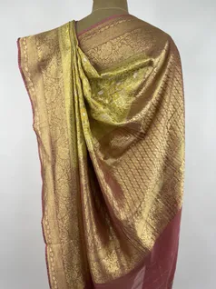 Lime green color Bandhani Georgette silk saree4