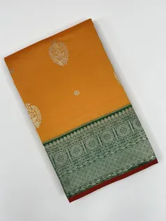 mustard-color-kanjivaram-silk-saree-hny0331-a