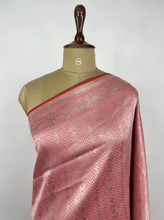 Pink color Banarasi silk saree3