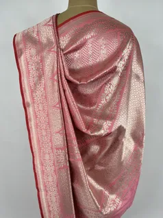 Pink color Banarasi silk saree4