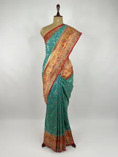 Turkish Blue Patola silk saree2