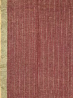 Rani Pink color Pure Linen Jamdani saree4