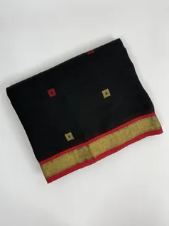 black-color-pure-linen-jamdani-saree-hny0402-a