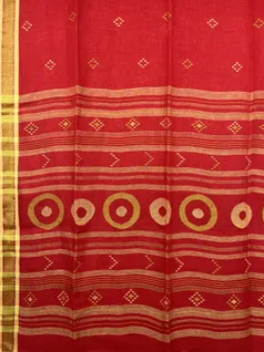 red-color-pure-linen-jamdani-saree-hny0403-c