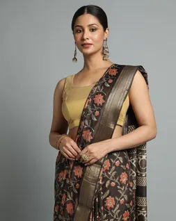 black-brown-ajrak-hand-block-printed-vegan-silk-saree-hny0488-c