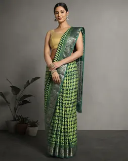 green-yellow-colour-dabu-handblock-print-vegan-silk-saree-hny0491-a