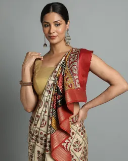 beige-and-red-color-bagru-block-printed-vegan-silk-saree-hny0497-c