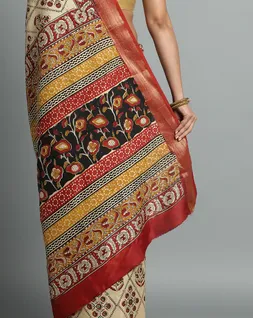 beige-and-red-color-bagru-block-printed-vegan-silk-saree-hny0497-d